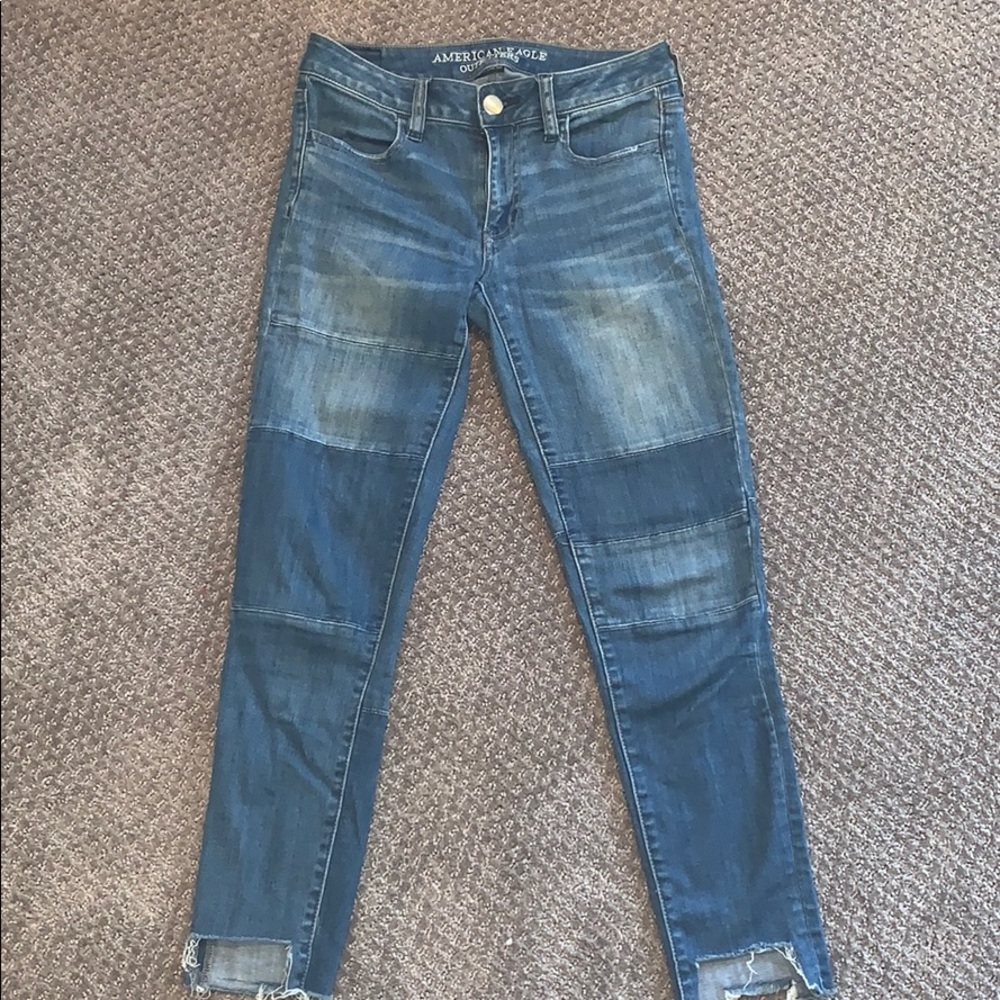 Patched denim